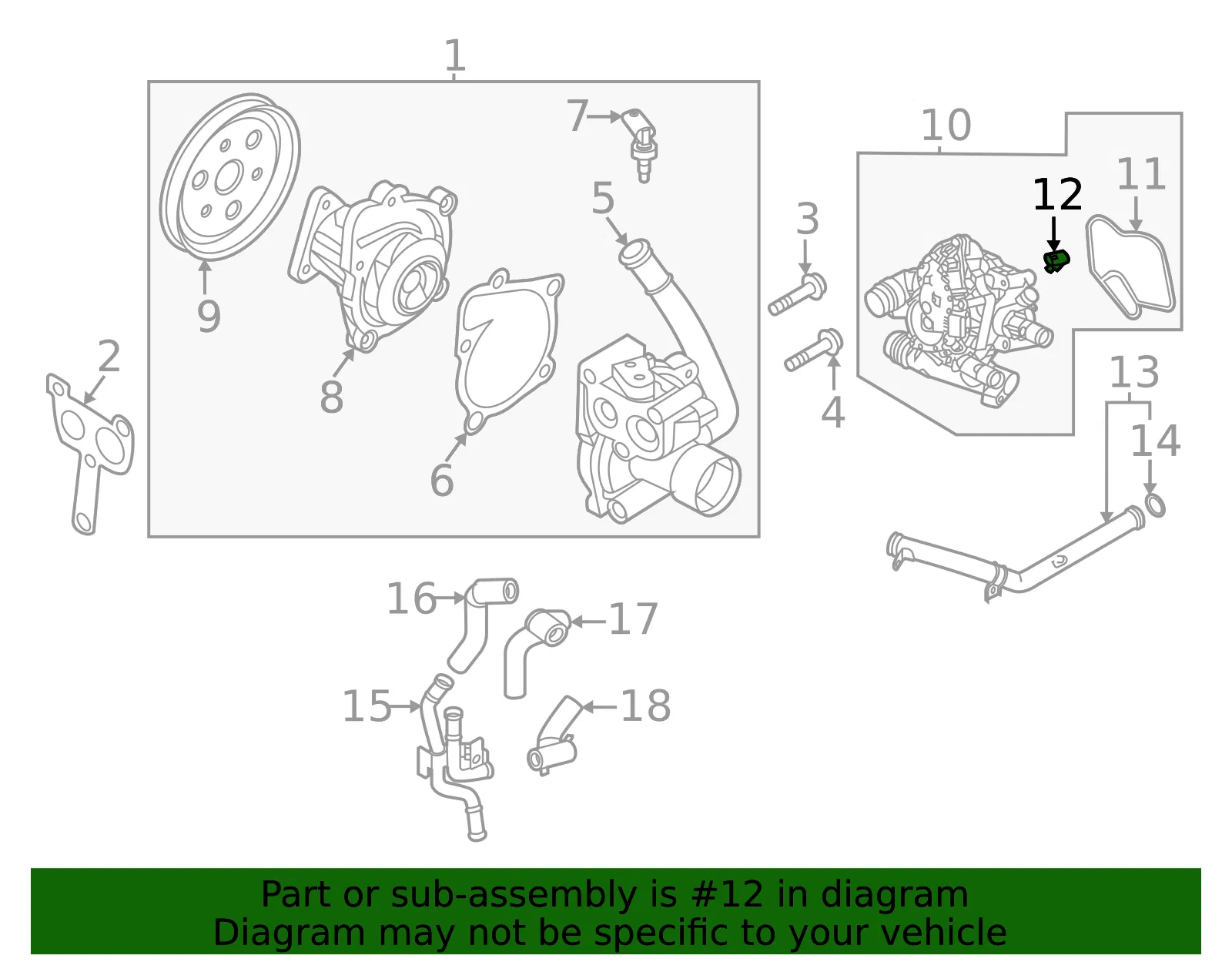 Engine Coolant Temperature Sensor - Kia (39220-2U001) - view 2