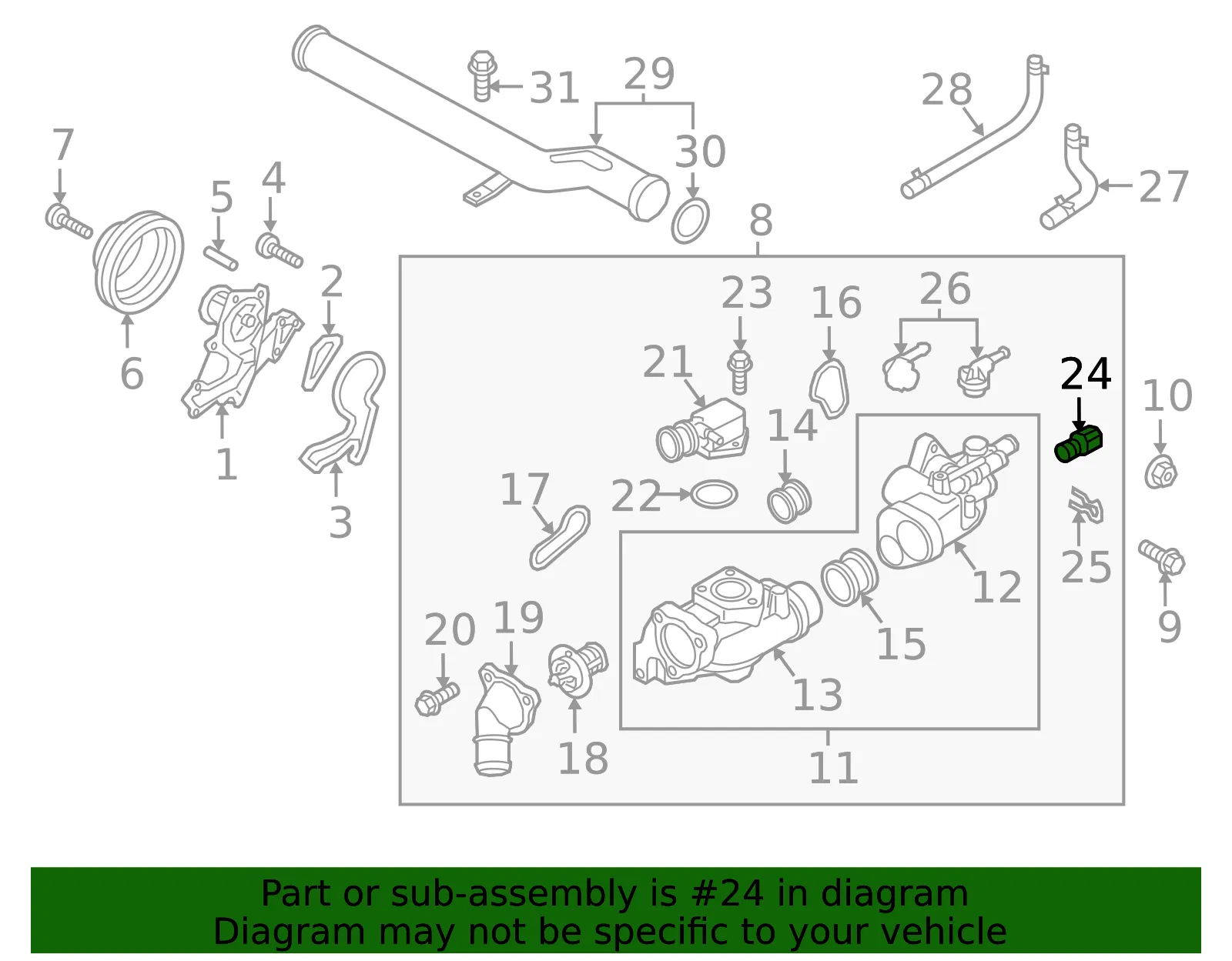 Temp Sensor - Kia (39220-3C010) - view 2