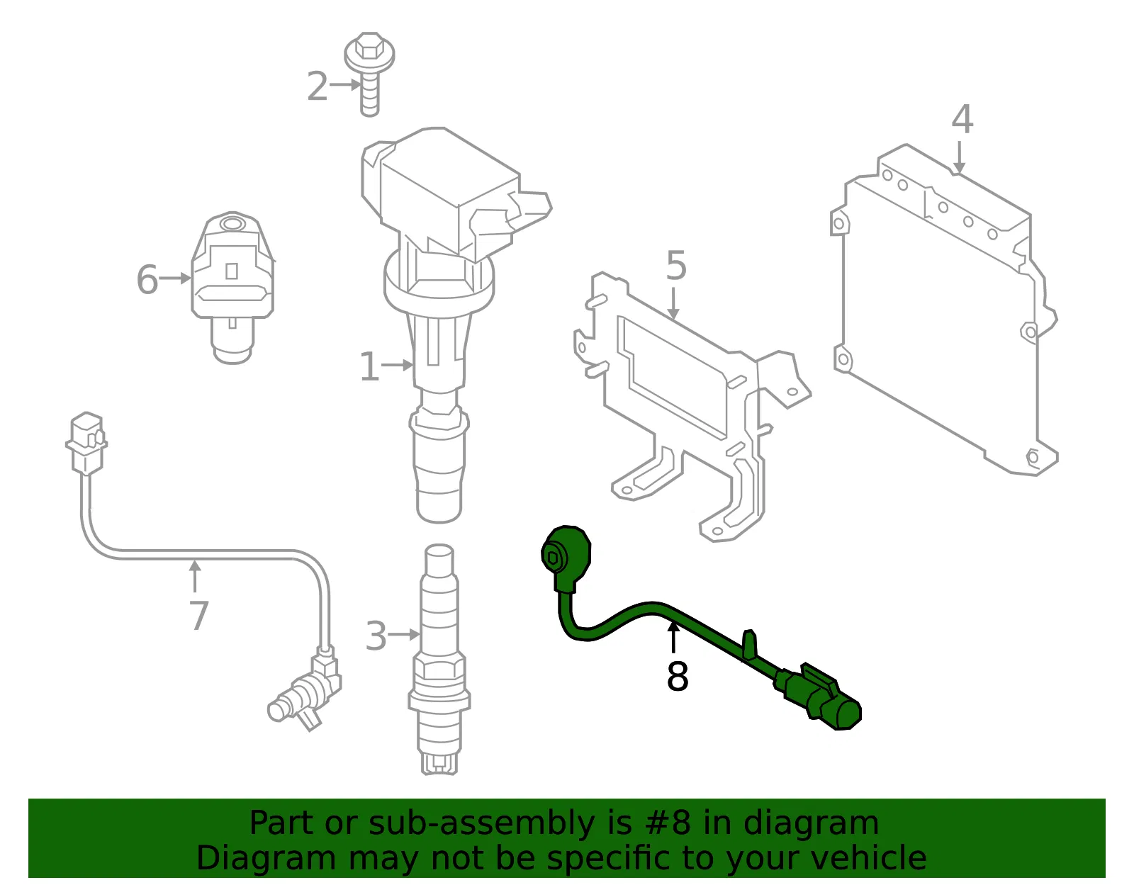 Knock Sensor - Kia (39250-03HA0) - view 2
