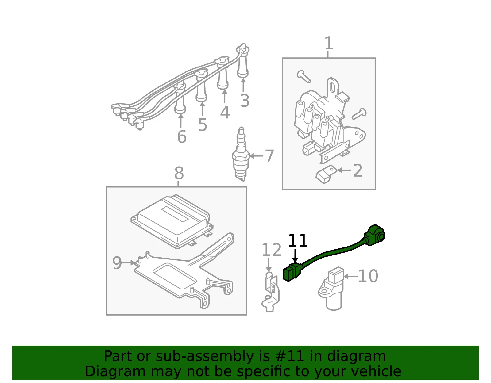 Knock Sensor - Kia (39250-23500) - view 2