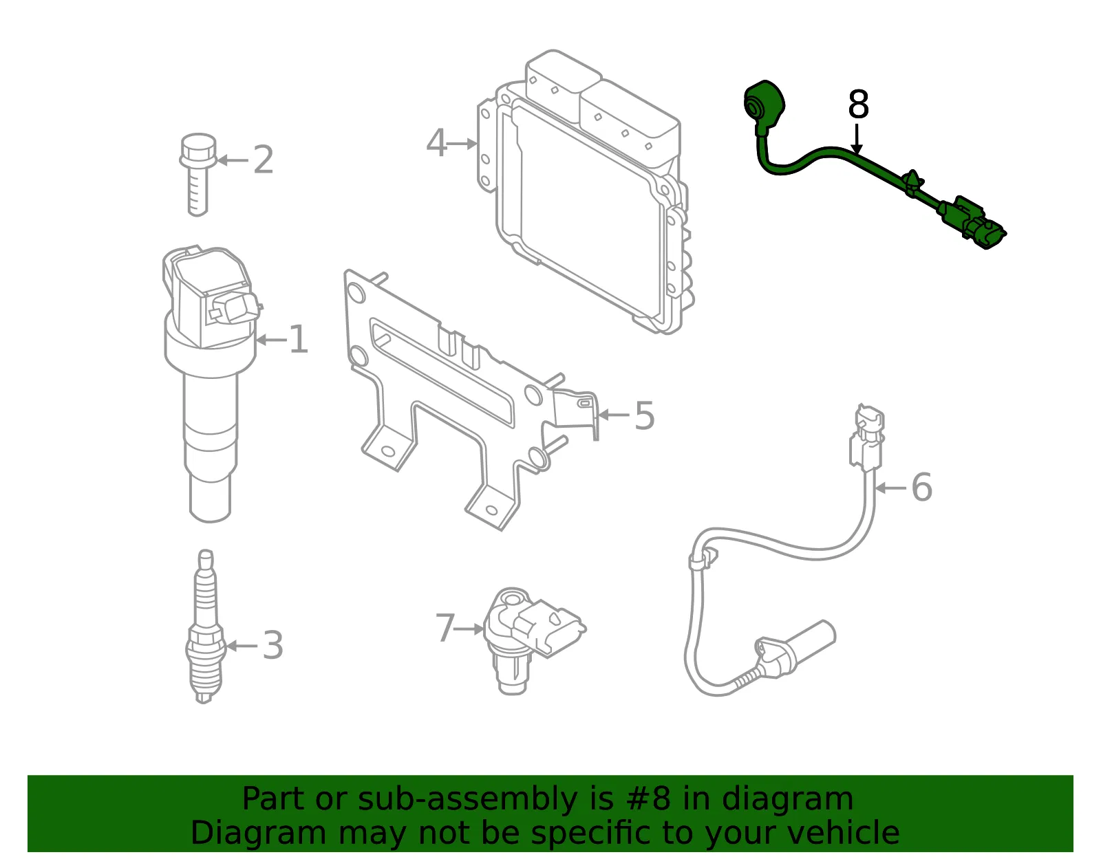 Knock Sensor - Kia (39250-2E000) - view 2
