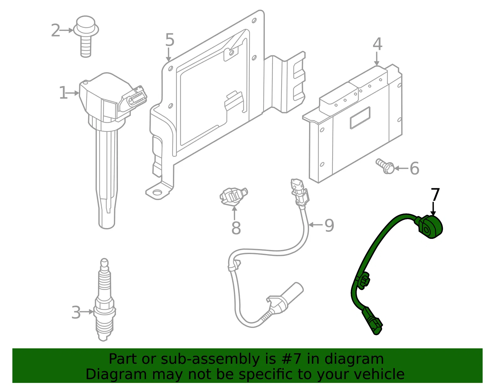 Knock Sensor - Kia (39250-2M400) - view 2