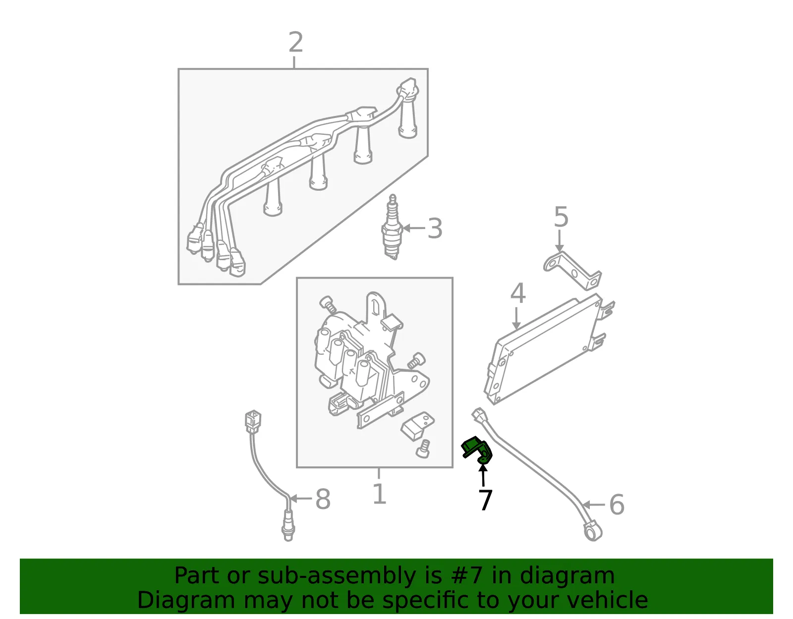Knock Sensor Bracket - Kia (39251-23521) - view 2