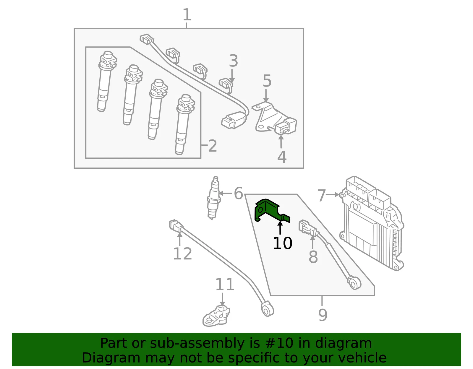 Knock Sensor Bracket - Kia (39252-26870) - view 2