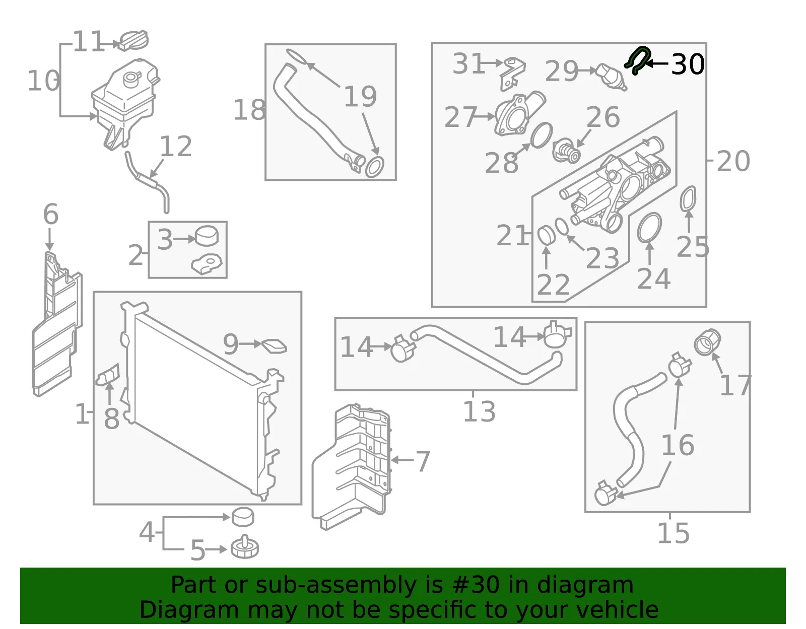 Temp Sensor Retainer Clip - Kia (39275-02500) - view 2