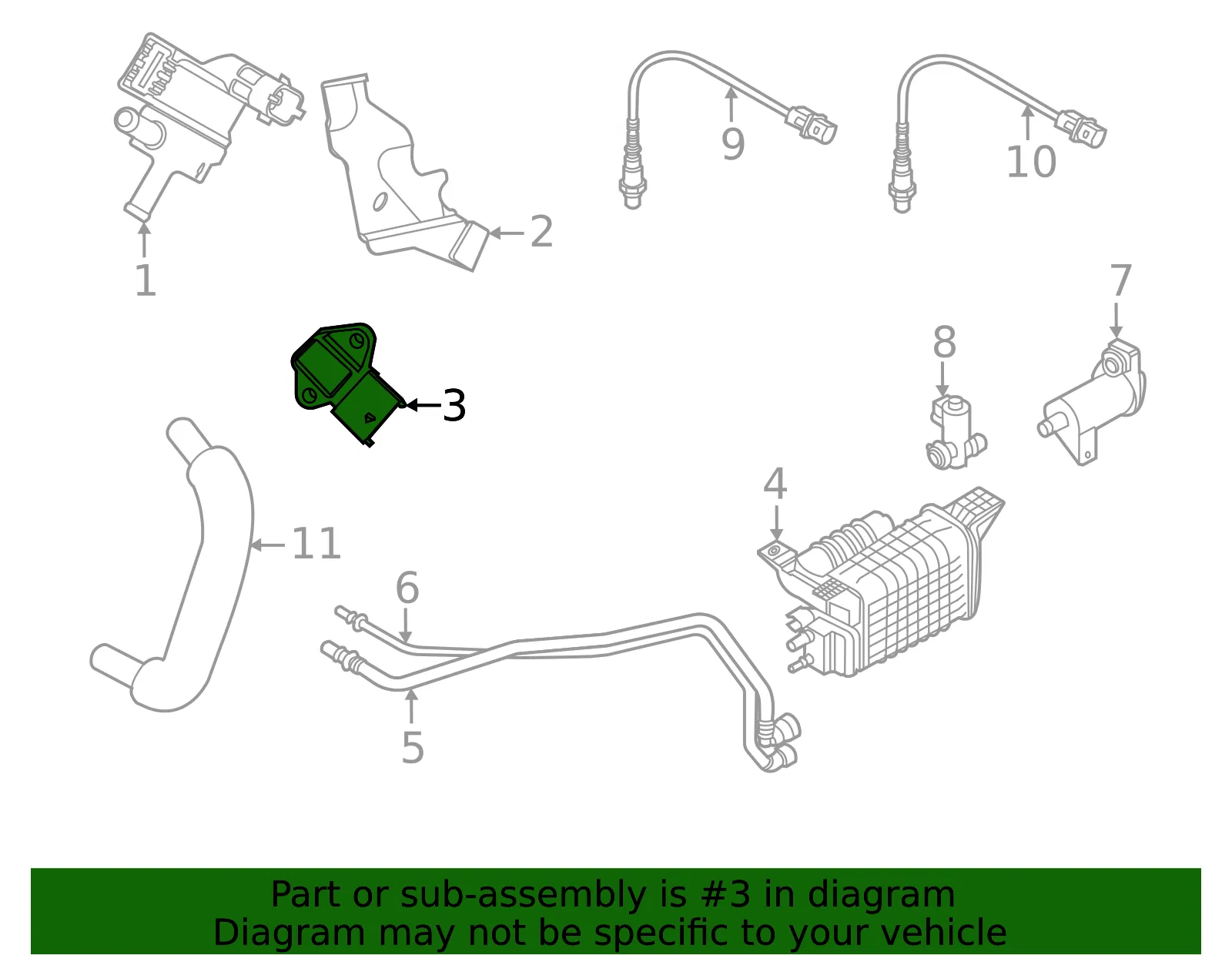 Map Sensor - Kia (39300-2B100) - view 2