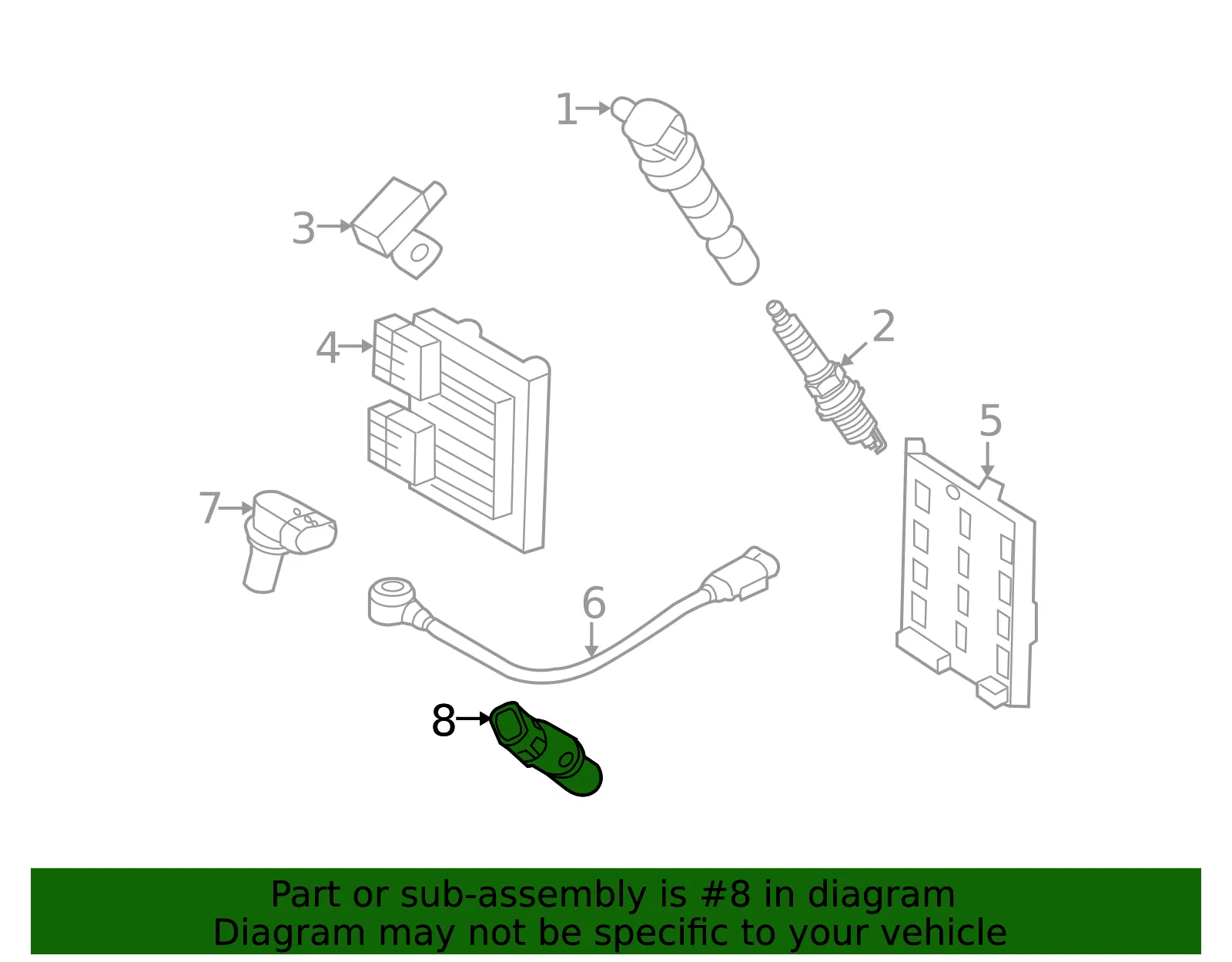 Engine Crankshaft Position Sensor - Kia (39310-3C100) - view 2