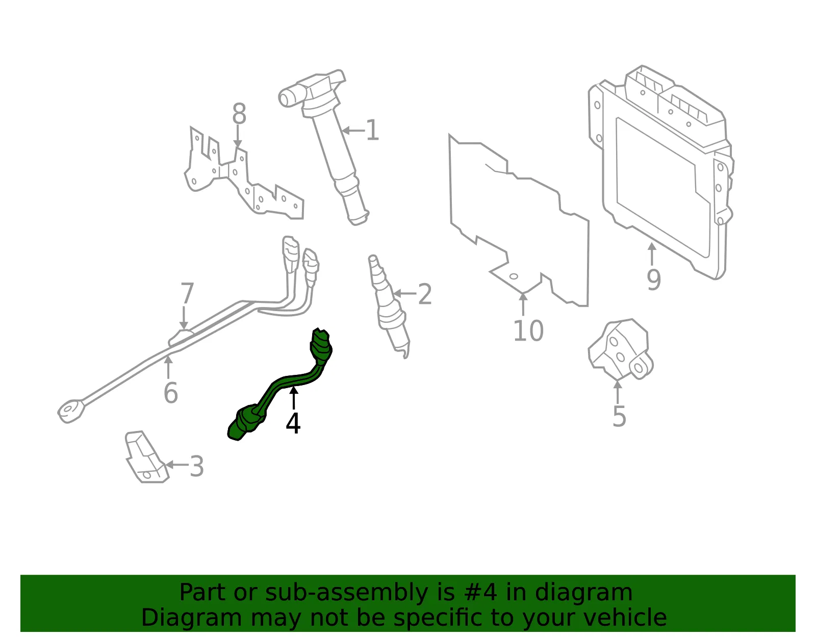 Crankshaft Position Sensor - Kia (39310-3F010) - view 2