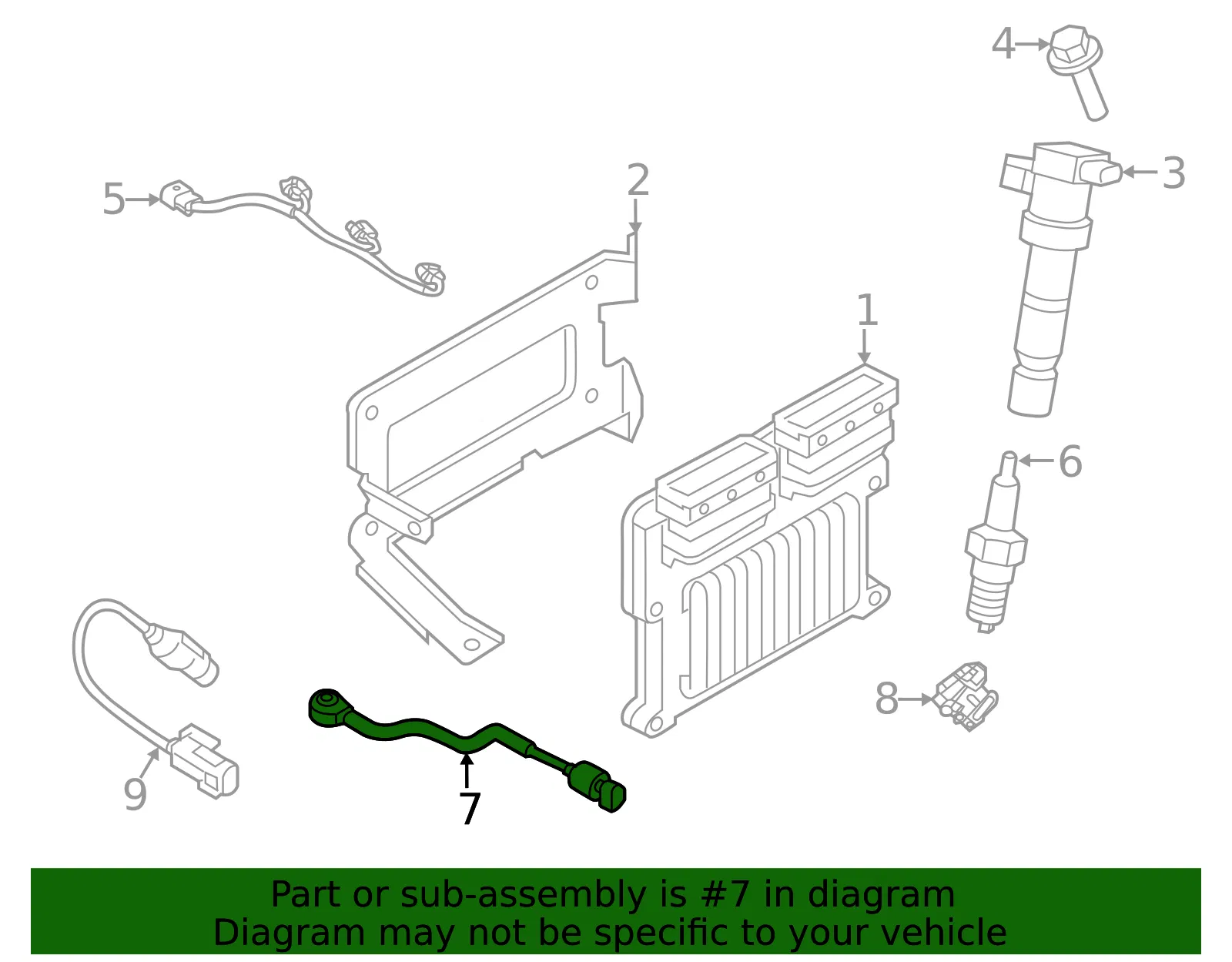 Knock Sensor - Driver's Side (LH) - Kia (39320-3L110) - view 2