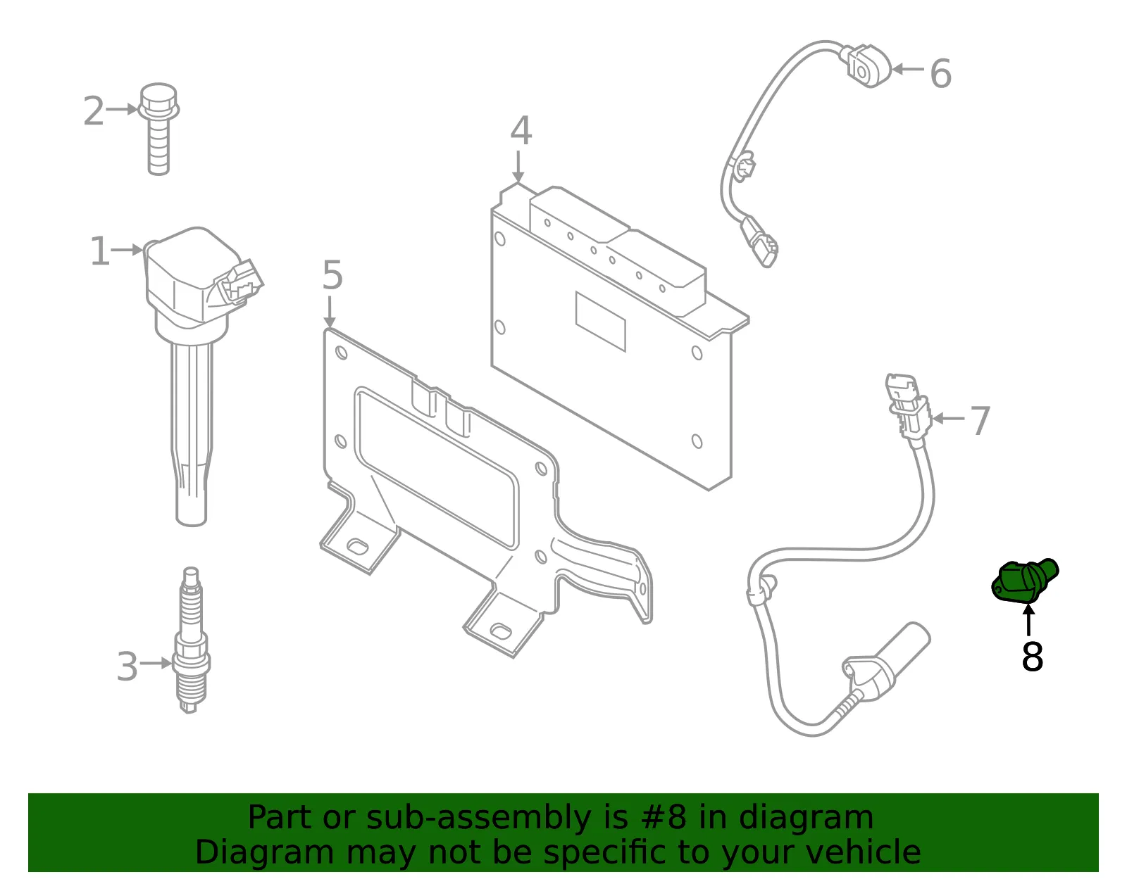 Camshaft Position Sensor - Kia (39350-2M327) - view 2