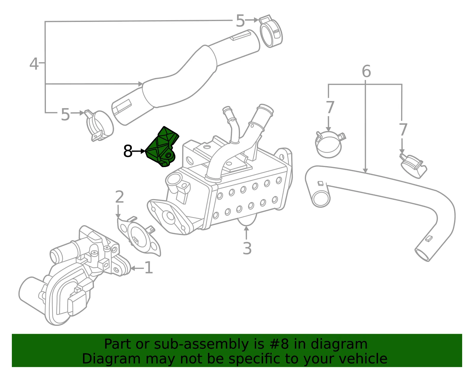 Pressure Feedback Sensor - Kia (39360-08HA0) - view 2