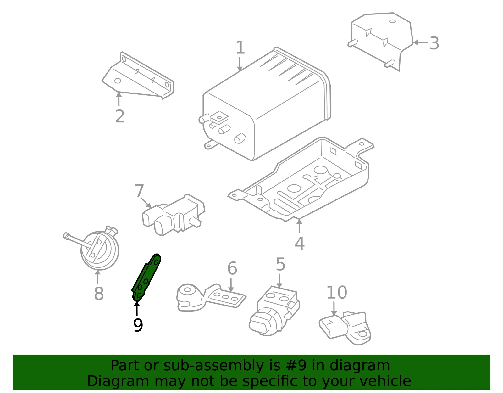 Actuator Bracket - Kia (39462-3C100) - view 2