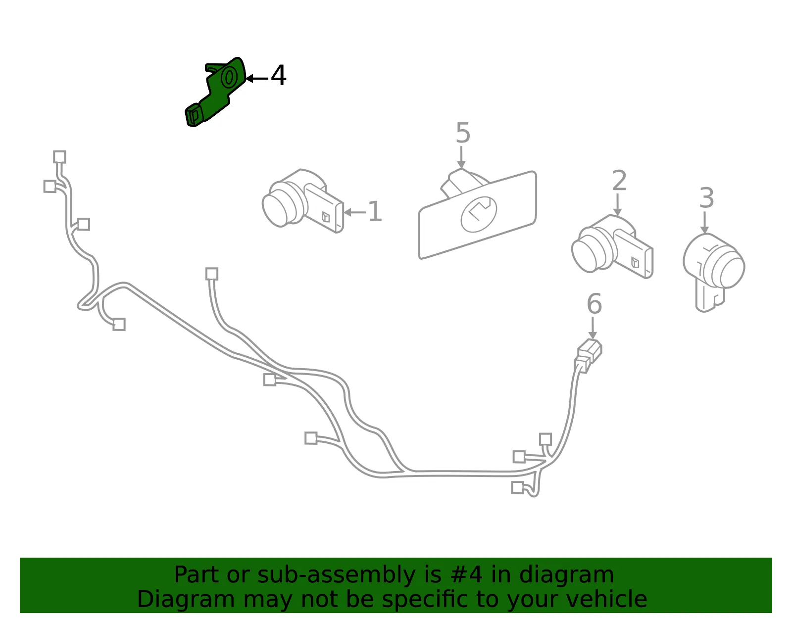 Park Sensor Side Bracket - Volvo (39797945) - view 2
