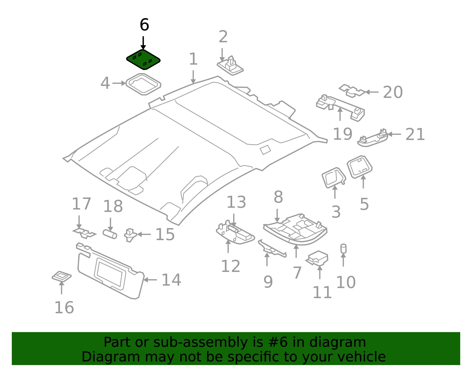Dome Light Bracket - Volvo (39810132) - view 2