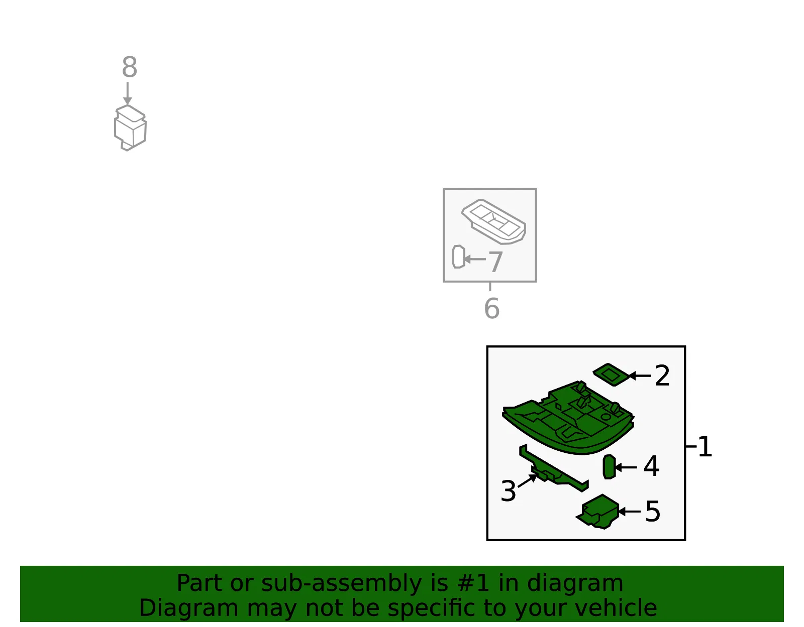 Map Lamp Assembly - Volvo (39823166) - view 2
