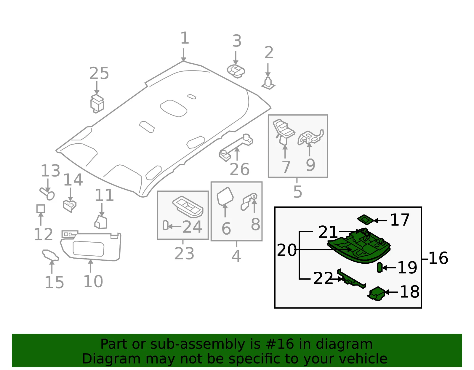 Map Lamp Assembly - Volvo (39826637) - view 2