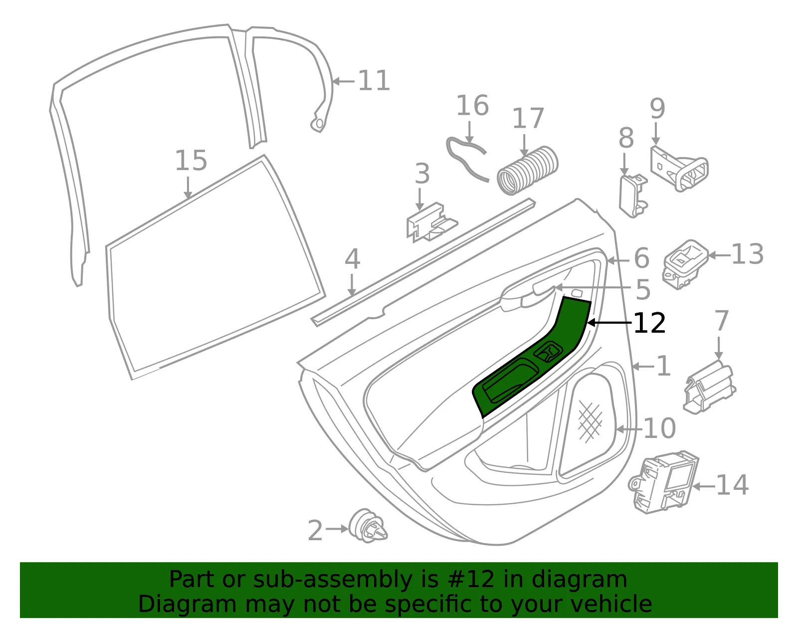 Switch Panel - Driver's Side (LH) - Volvo (39835425) - view 2