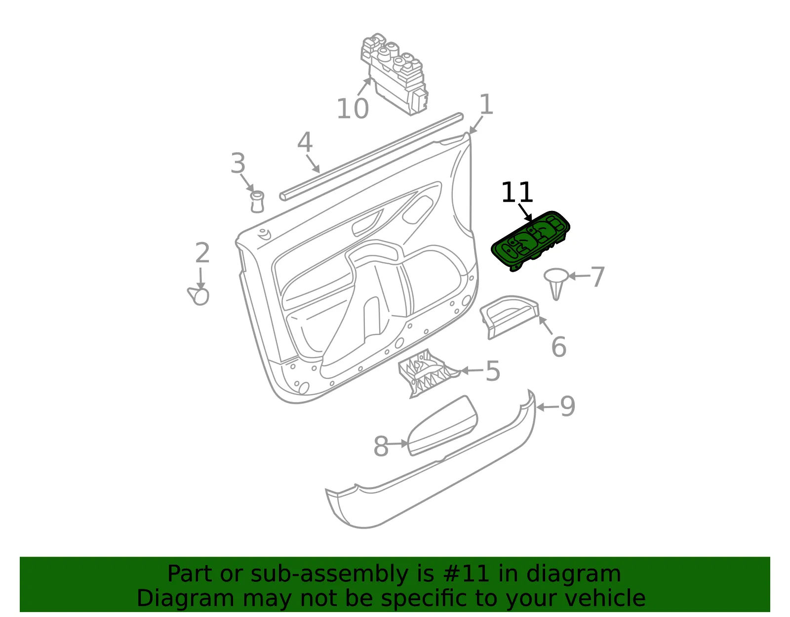 Switch Bezel - Driver's Side (LH) - Volvo (39896705) - view 2