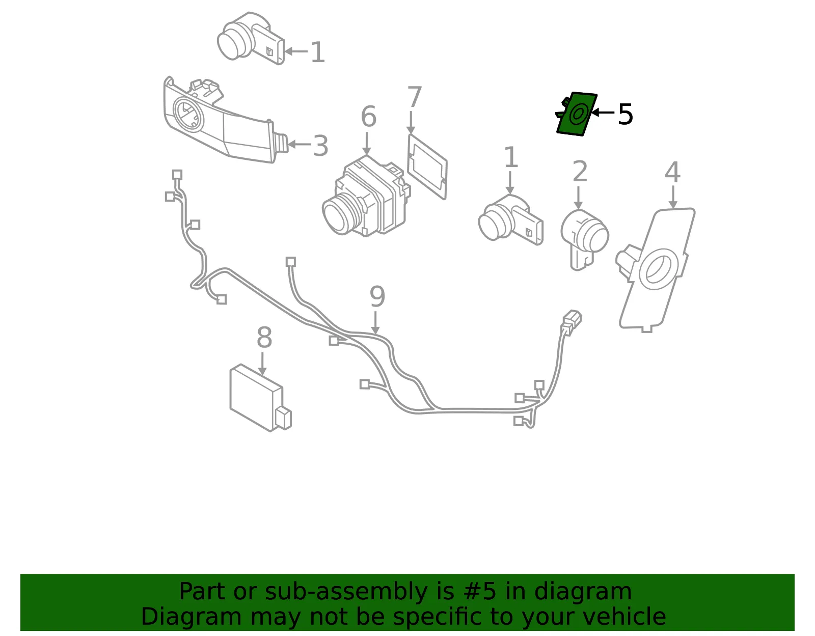 Parking Aid Sensor Bracket - Volvo (40003792) - view 2