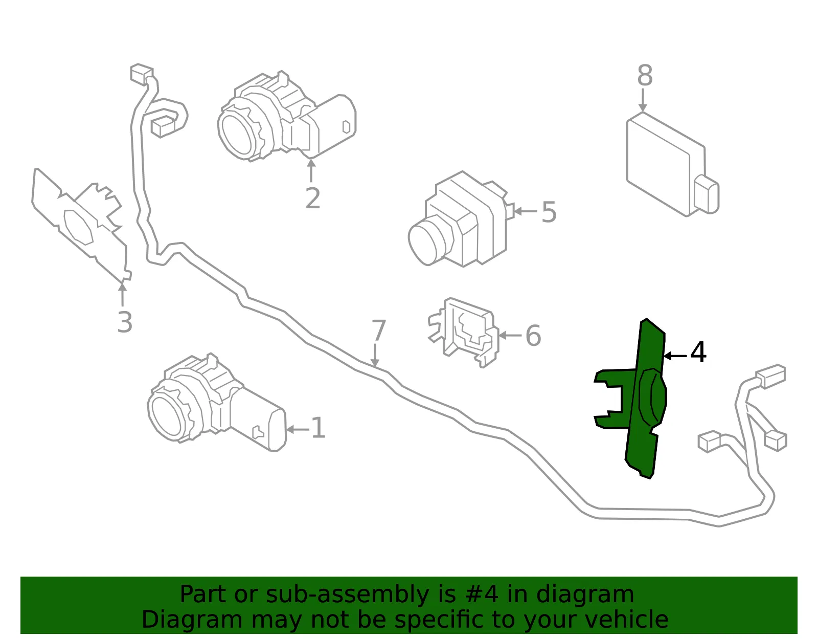 Park Sensor Side Bracket - Volvo (40005003) - view 2