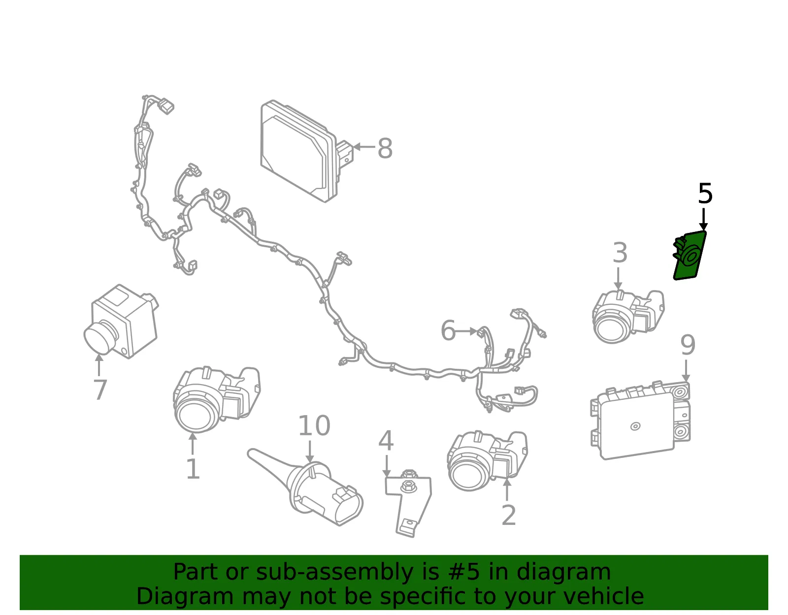 Parking Aid Sensor Bracket - Volvo (40010768) - view 2