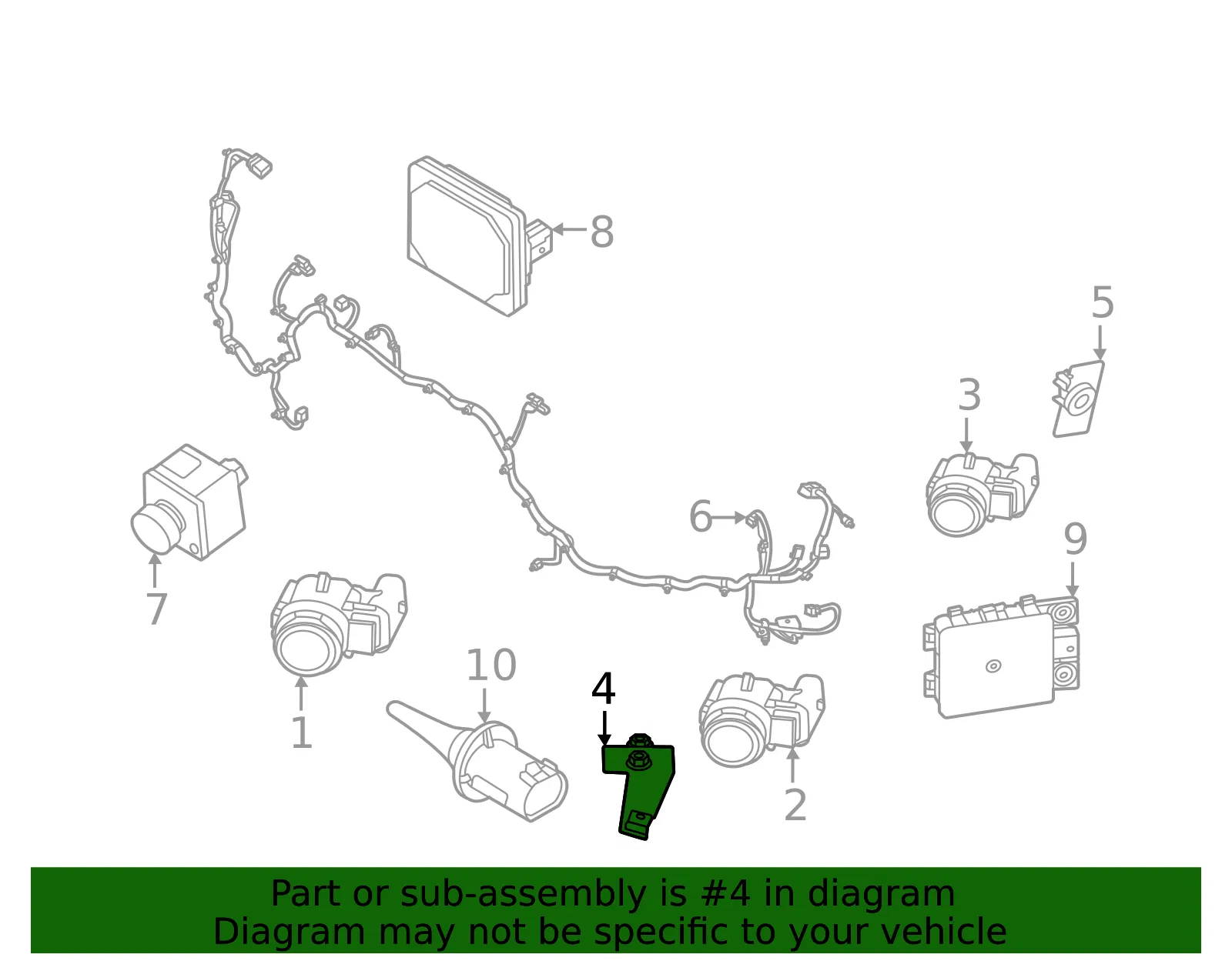 Parking Aid Sensor Bracket - Volvo (40011967) - view 2
