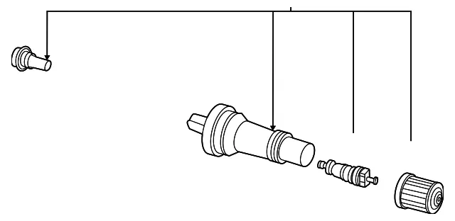 Tire Pressure Monitoring System (TPMS) Sensor Valve Assembly - Nissan (40770-6LY0B)
