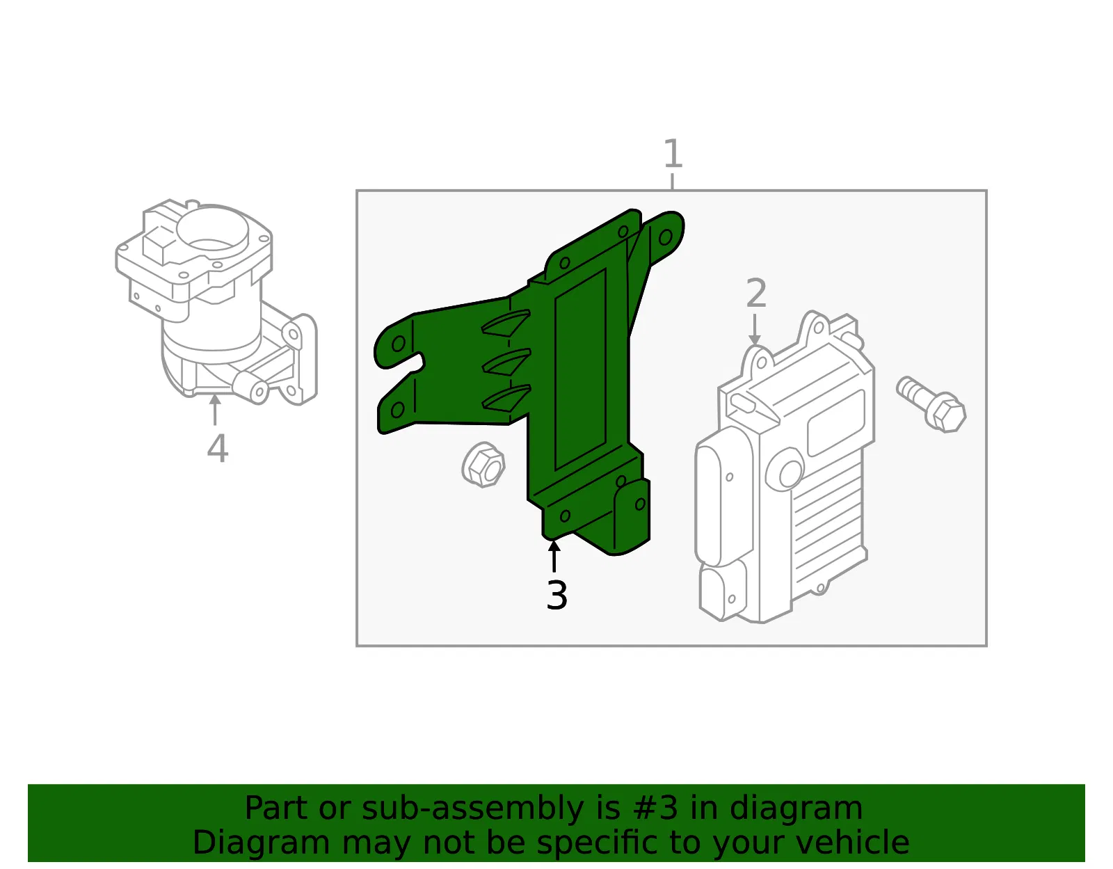 Control Module Bracket - Kia (46152-3D000) - view 2