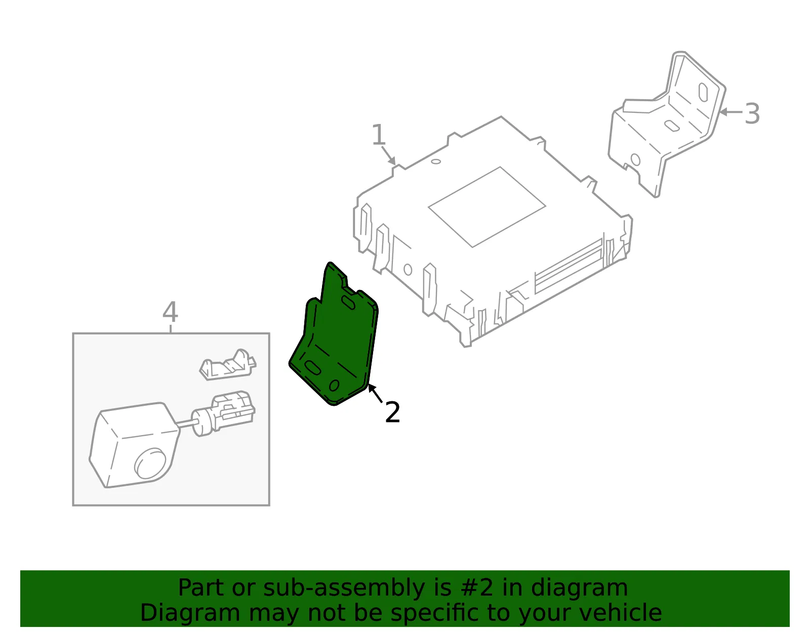 Module Front Bracket - Nissan (47895-5SA1A) - view 2