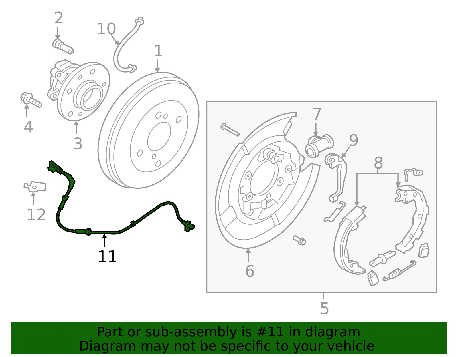 ABS Sensor - Nissan (47900-5FA0C) - view 5
