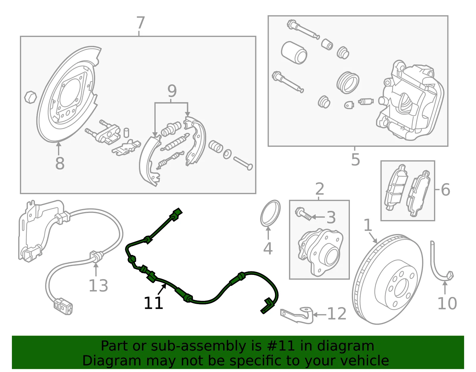 ABS Sensor - Nissan (47900-6CA0B) - view 5
