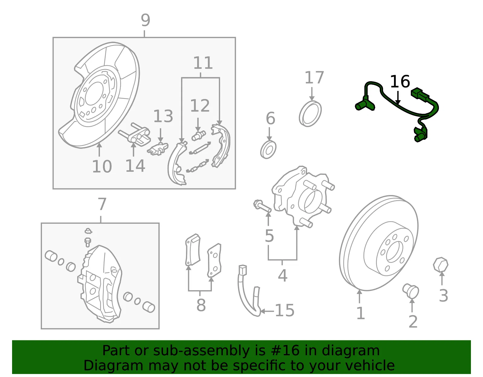 ABS Wheel Speed Sensor - Nissan (47900-JF00A) - view 2
