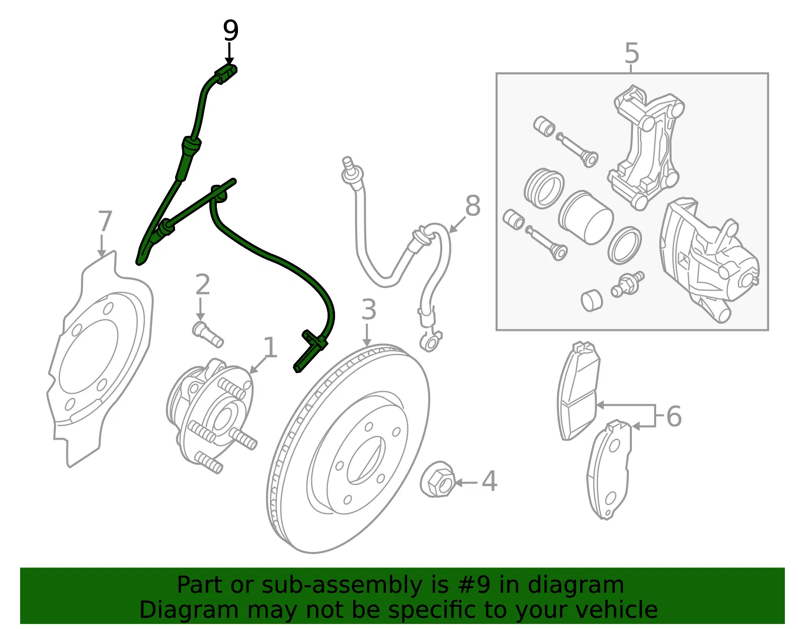ABS Sensor - Nissan (47910-3TA2A) - view 5