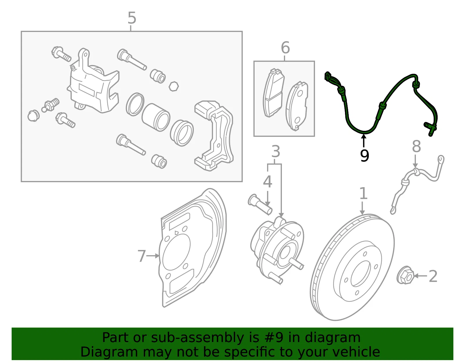 ABS Sensor - Nissan (47910-4CB0B) - view 3