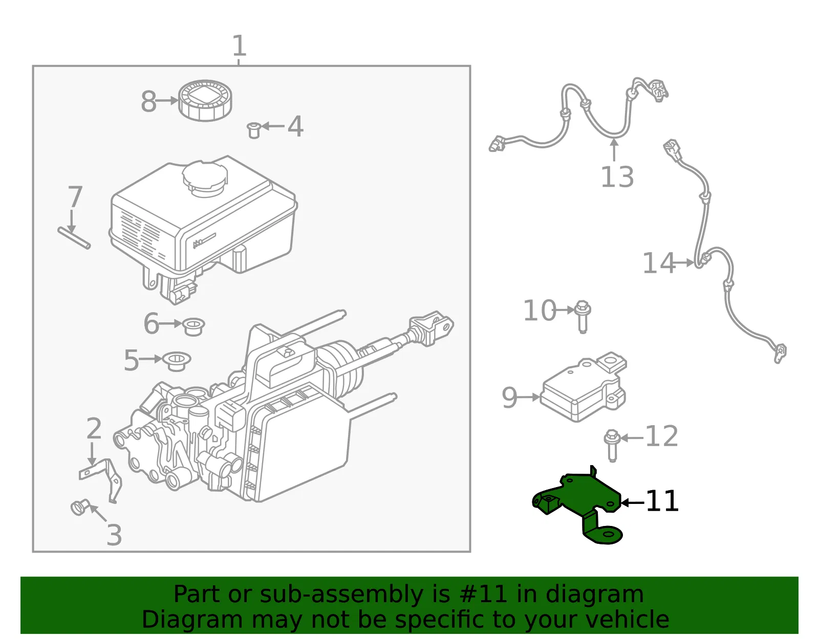 Gravity Sensor Bracket - Nissan (47932-9BT0A) - view 2