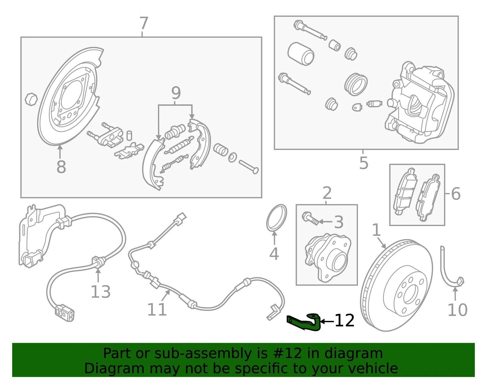 ABS Sensor Bracket - Driver's Side (LH) - Nissan (47961-6CA0B) - view 3