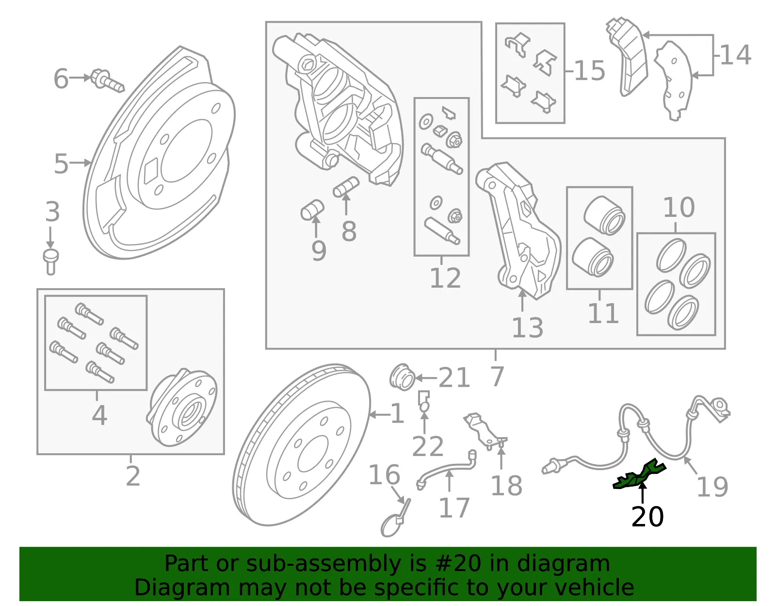 ABS Sensor Bracket - Driver's Side (LH) - Nissan (47961-EZ00A) - view 2