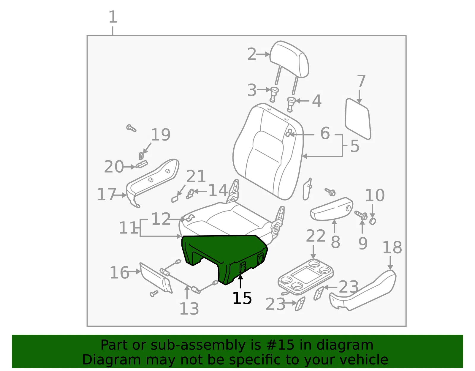 Pedestal - Passenger Side (RH) - Kia (4K54J-88219BGE) - view 2