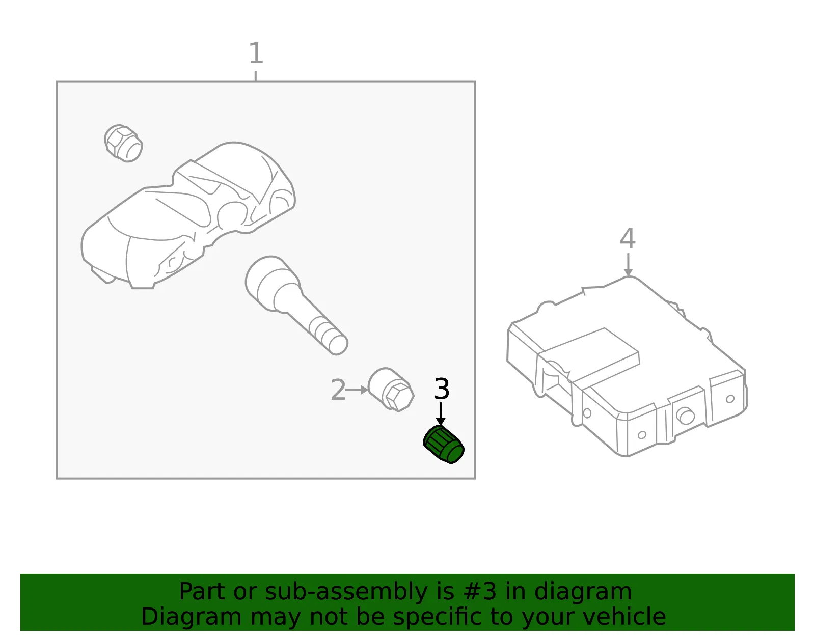 TPMS Sensor Cap - Kia (52933-2F400) - view 2