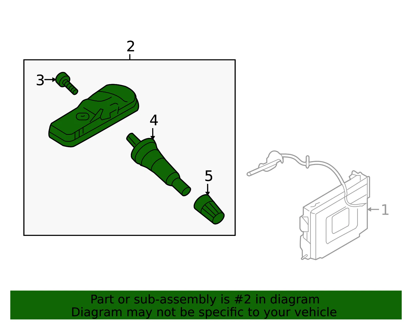 TPMS Sensor - Kia (52933-B2100) - view 2