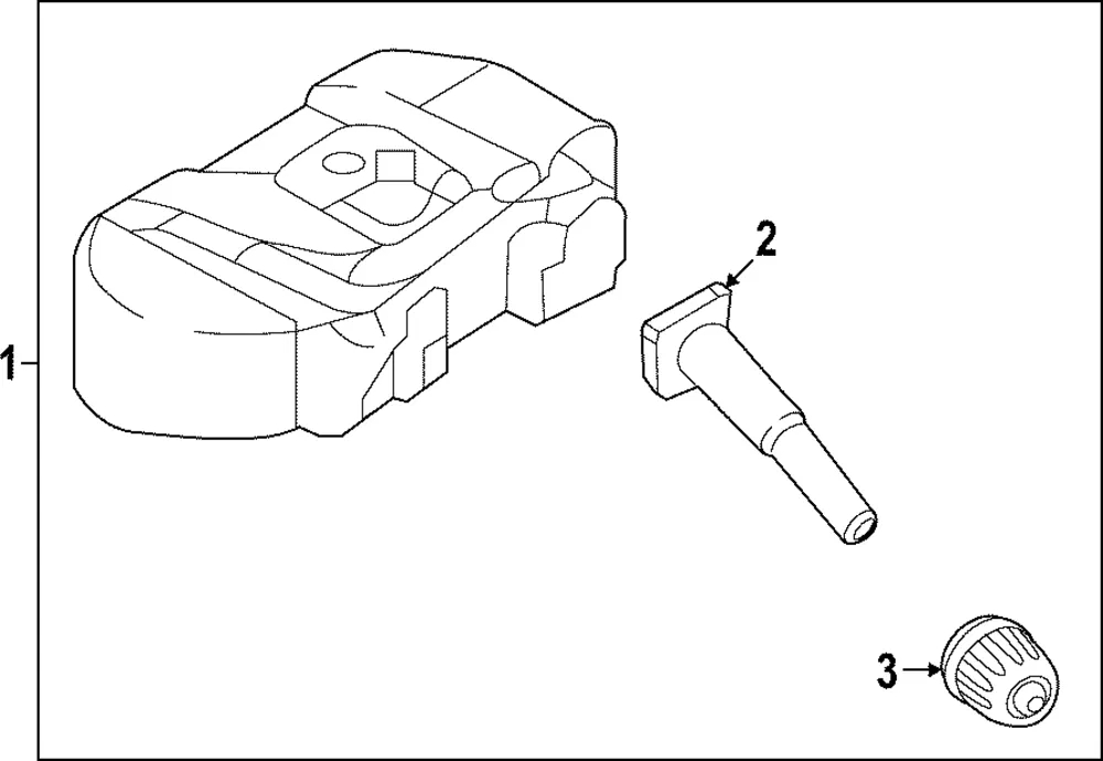 Tire Pressure Monitoring System (TPMS) Sensor Valve Assembly - Kia (52948-BE000)