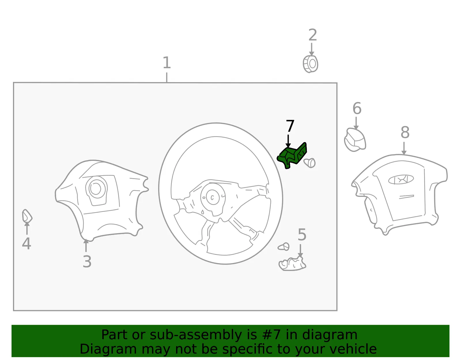 Cruise Switch Bracket - Kia (56136-38700) - view 2