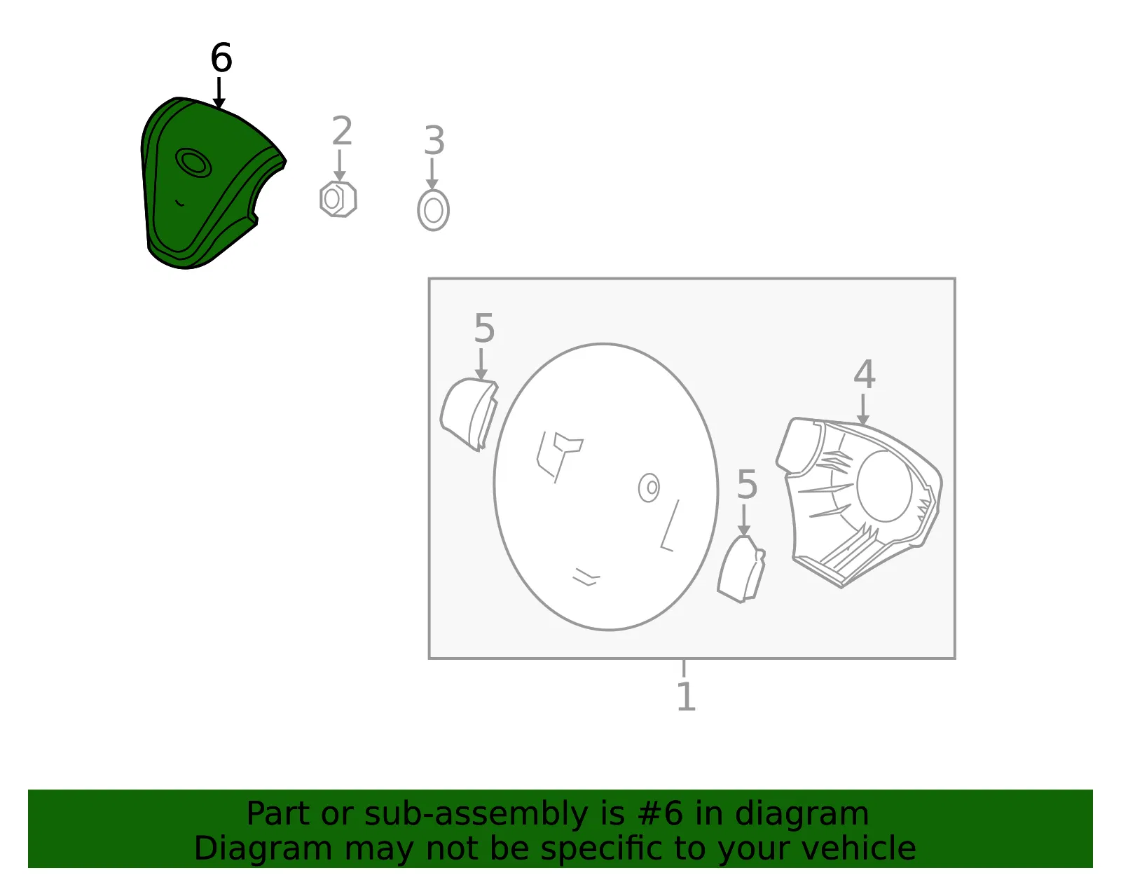 Driver Inflator Module - Kia (56900-1G100GD) - view 2