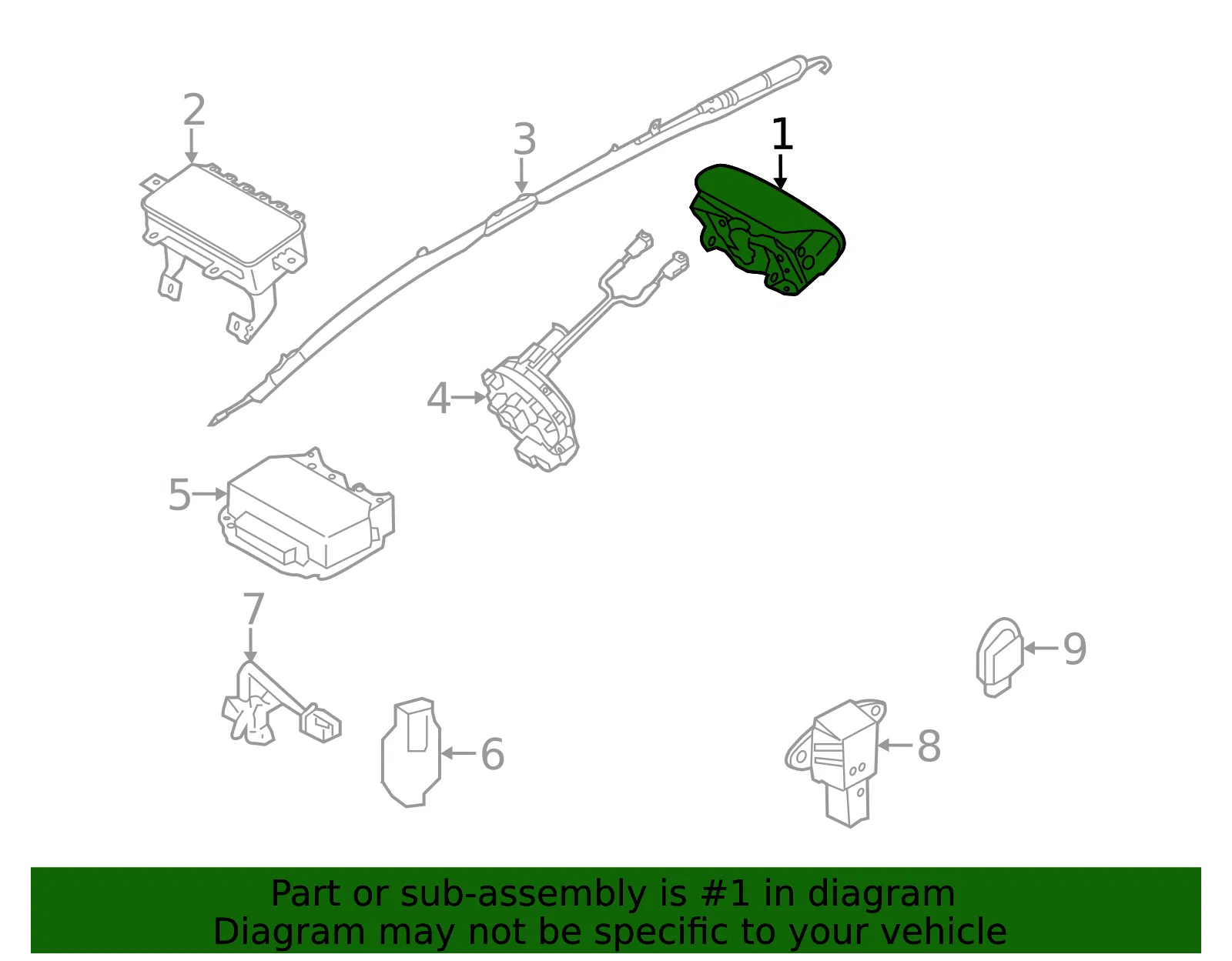 Driver Inflator Module - Kia (56900-2T500VA) - view 2