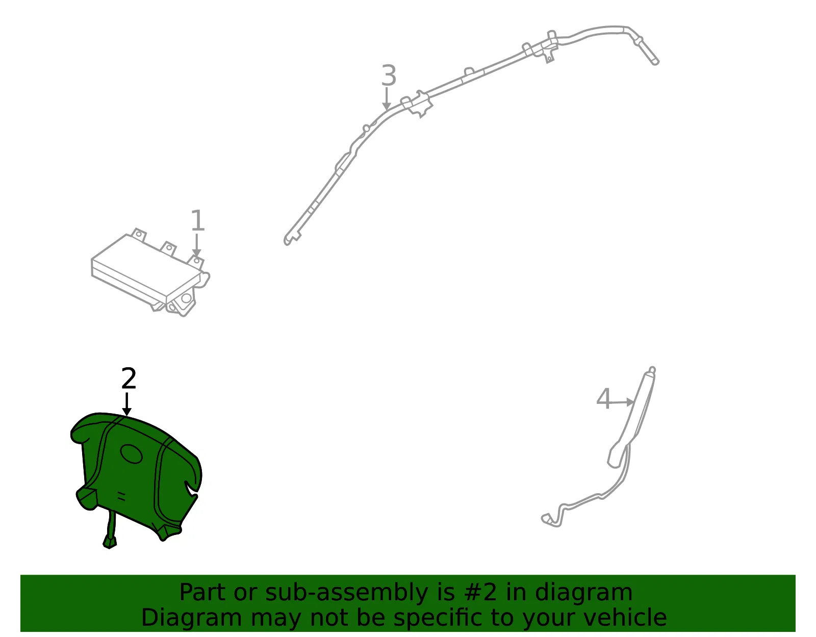 Driver Inflator Module - Kia (56900-4D705BQ) - view 2