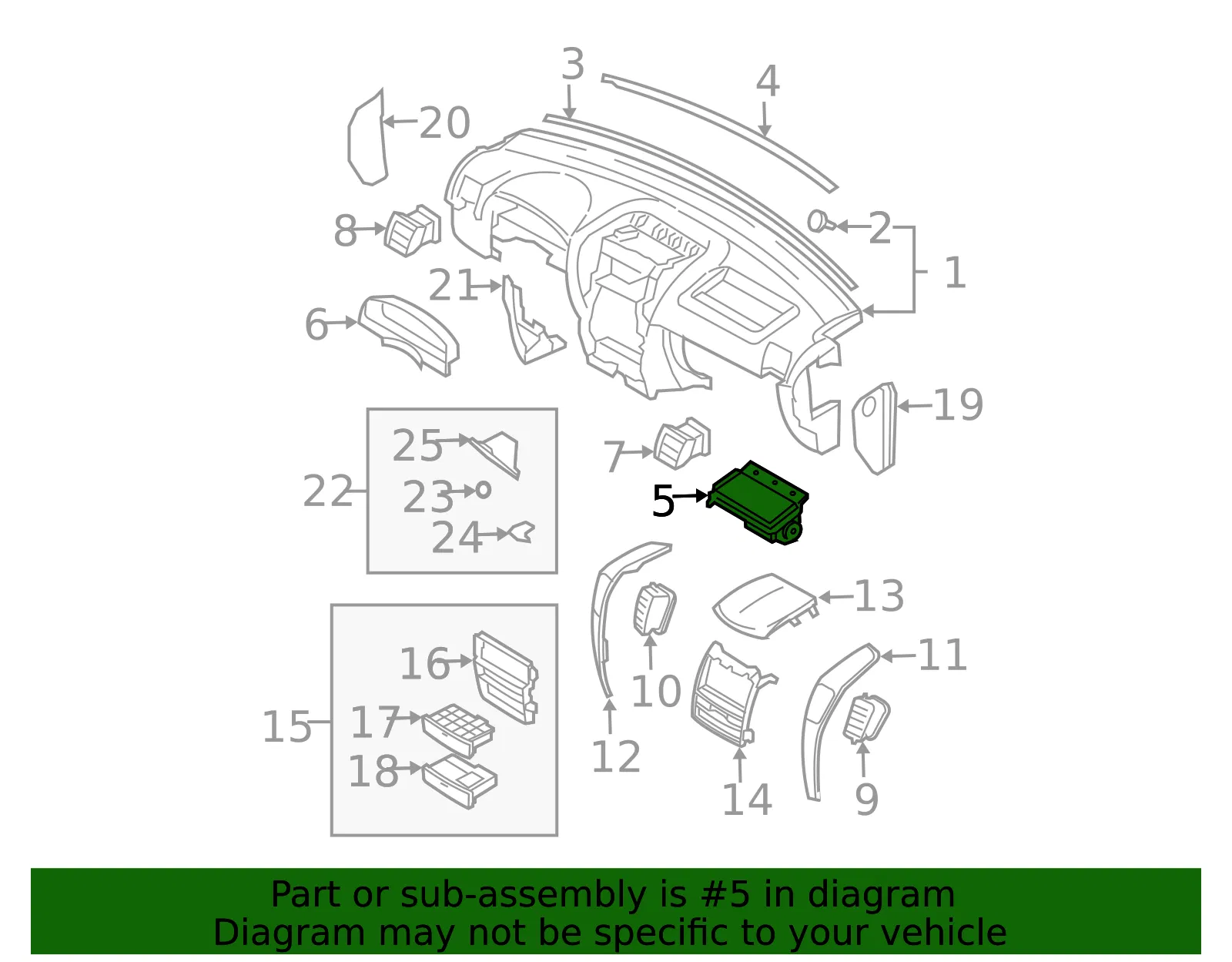Knee Inflator Module - Kia (56970-3E000FC) - view 2