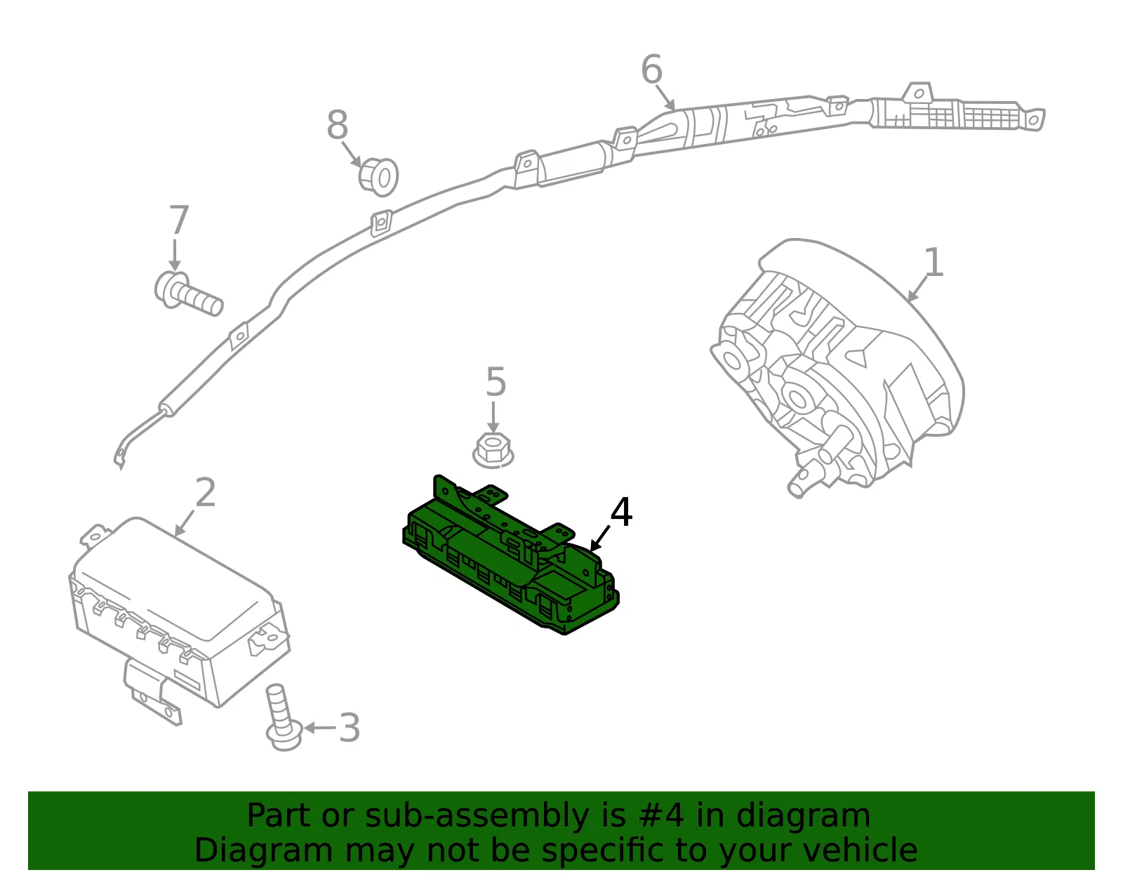 Knee Inflator Module - Kia (56970-D4000) - view 2