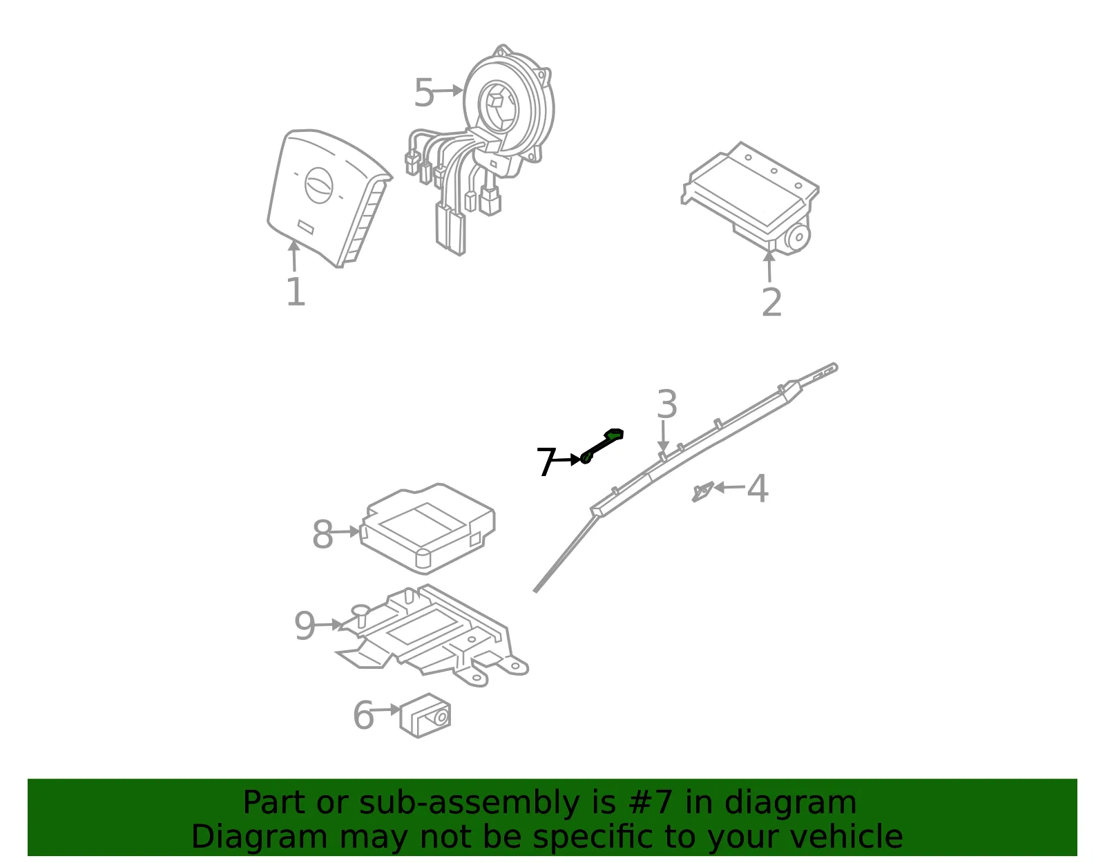Impact Sensor - Kia (56981-3E500) - view 2