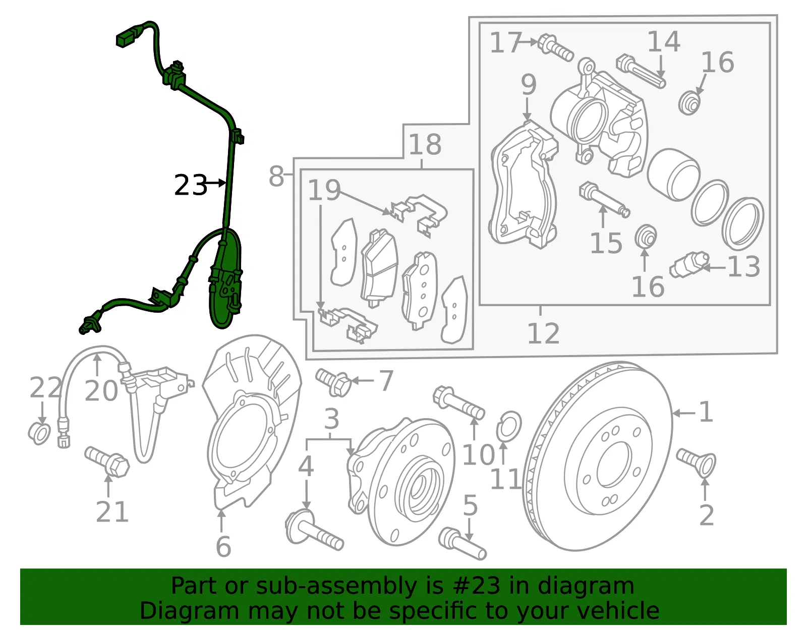 ABS Sensor - Kia (58930-AT000) - view 2