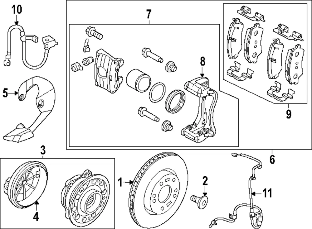 ABS Sensor Wire - Kia (58930-DO000)